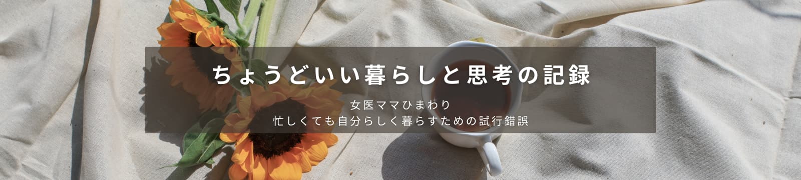 ちょうどいい暮らしと思考の記録